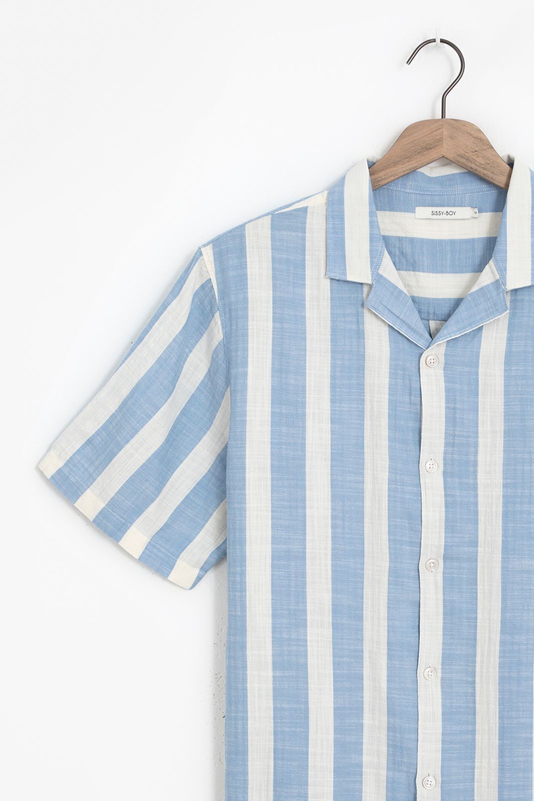 Blauw gestreept overhemd