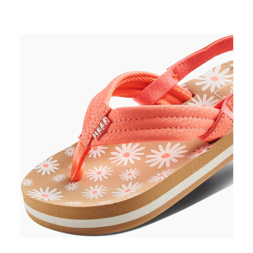 Reef Little Ahiteenslippers met hielbandje zalm