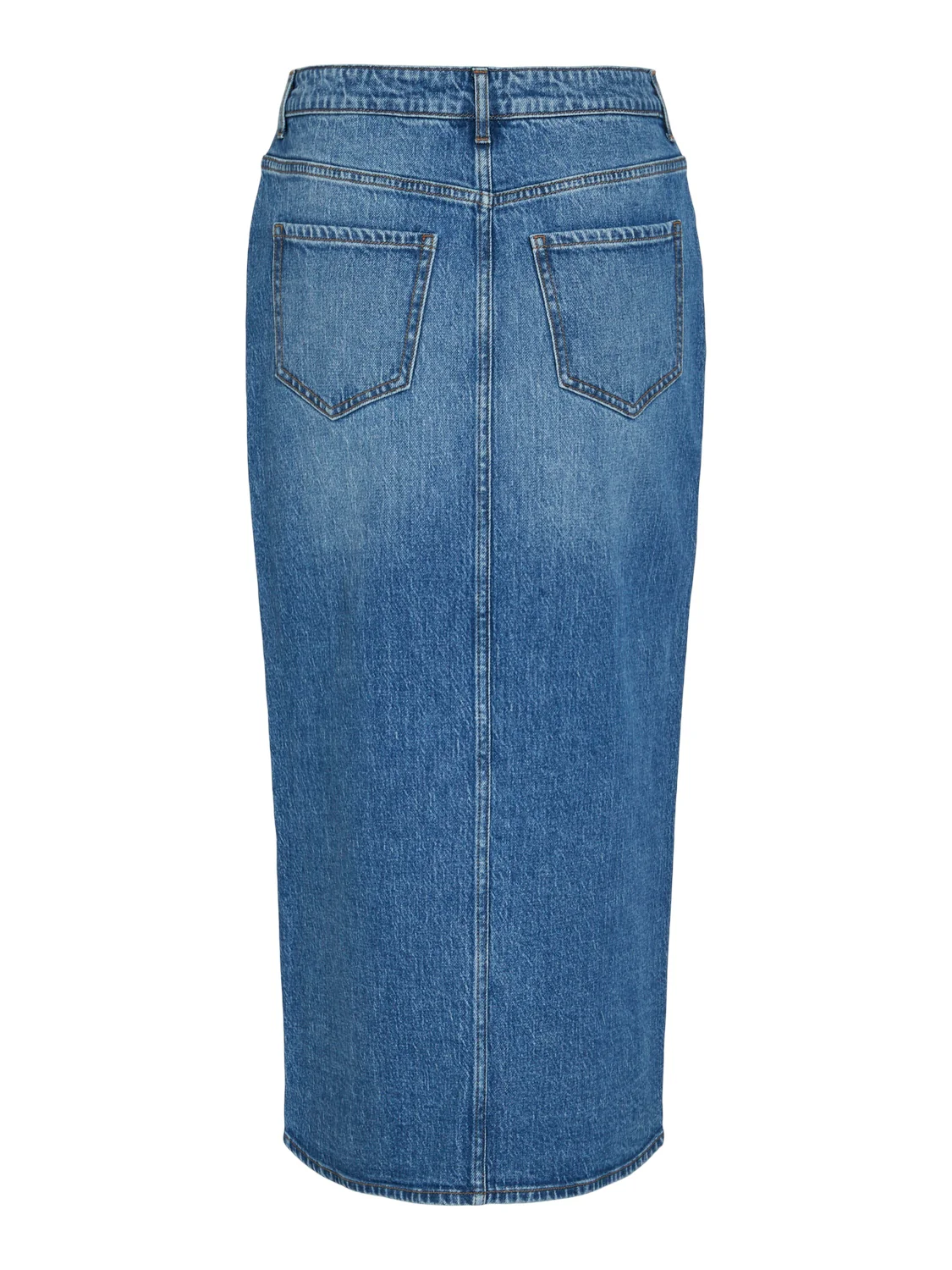 Vila  Vijaf HW midi denimnederdel - Medium Blue Denim