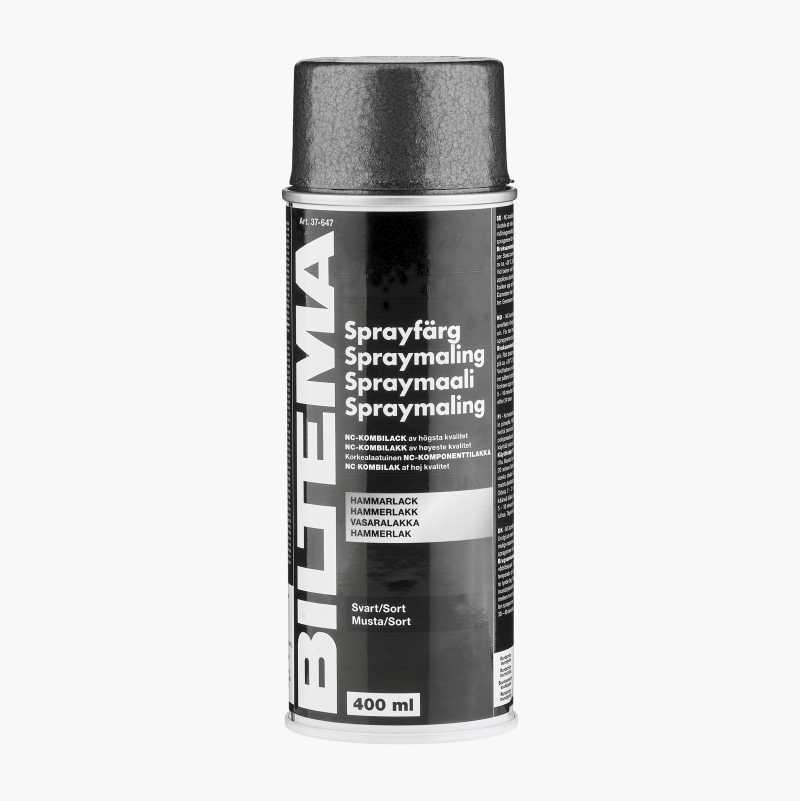 Spraymaling, hammerlakk, sort, 400 ml