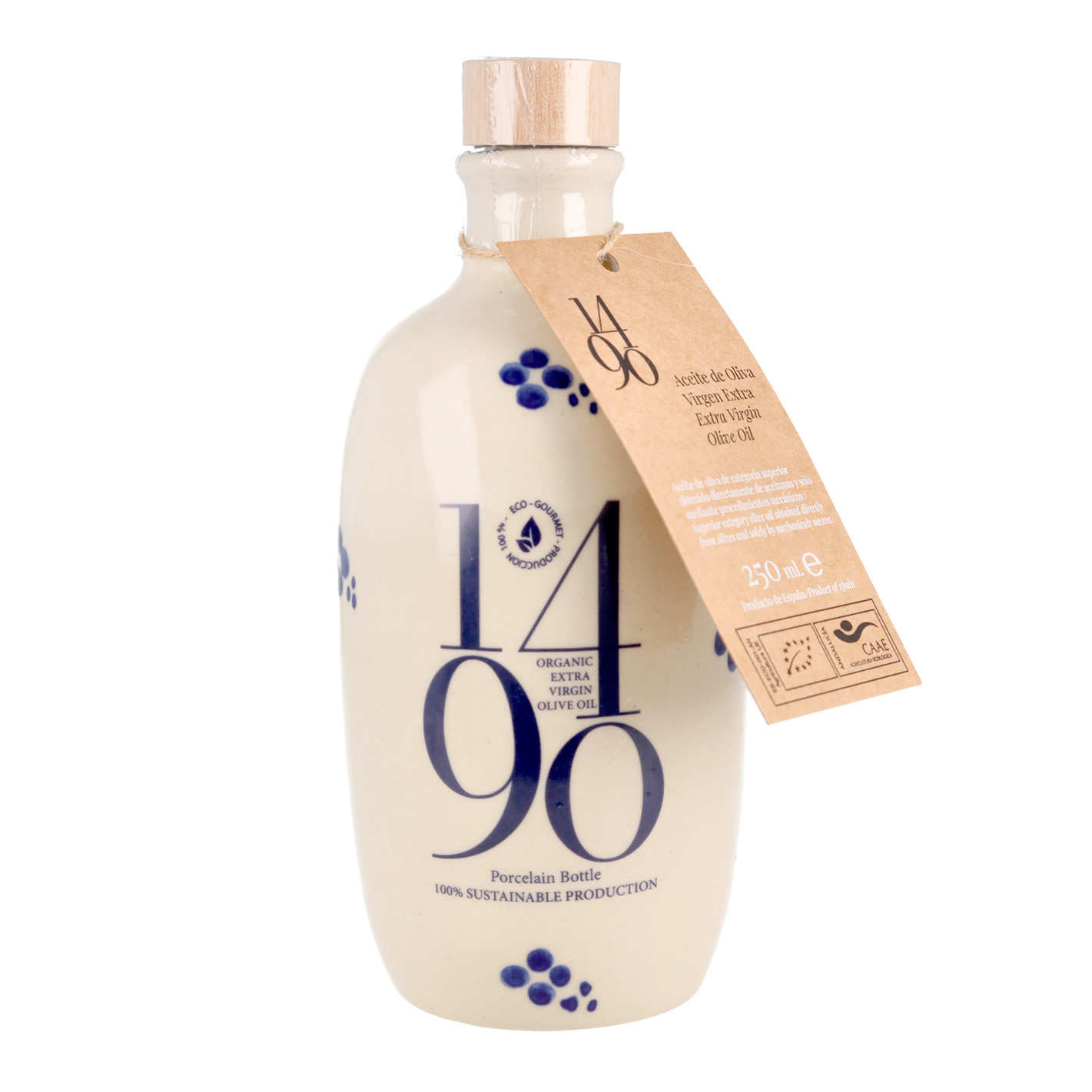 Huile d'olive vierge extra bio en bouteille porcelaine Galera - 1490 Deco & Deli