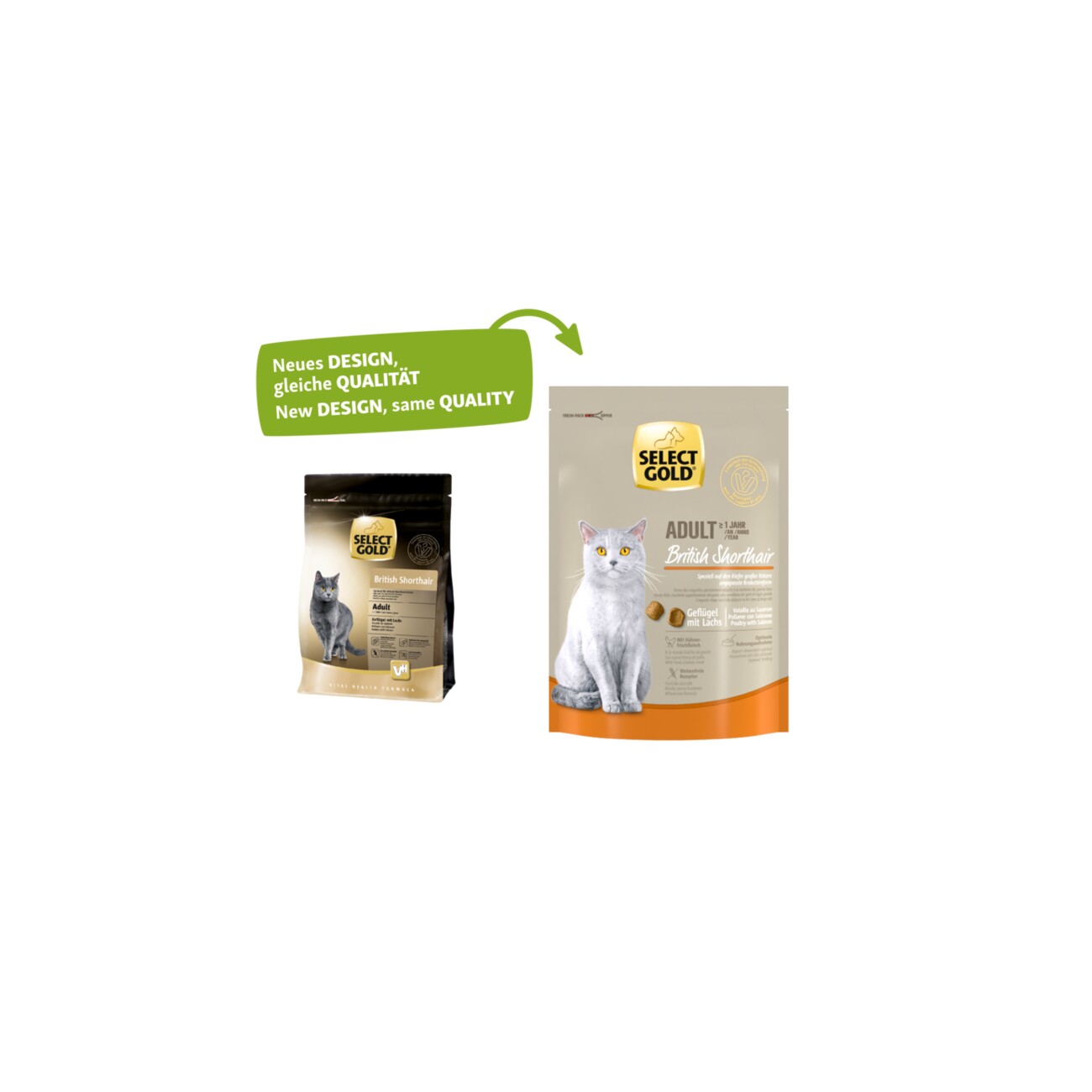 SELECT GOLD British Shorthair Adult Geflügel und Lachs 300 g