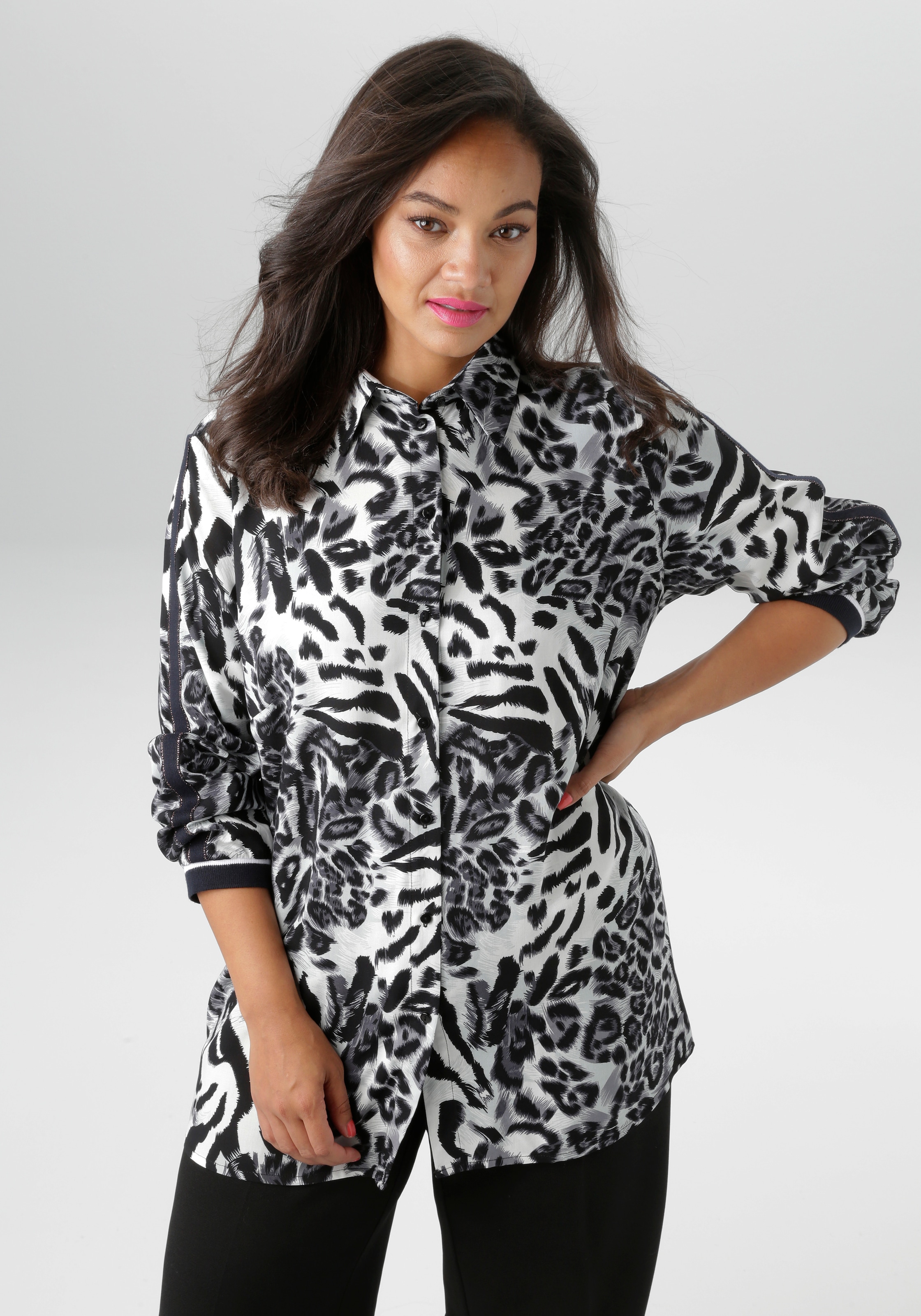 Aniston PLUS Hemdbluse , in trendigen Animal Dessin - NEUE KOLLEKTION