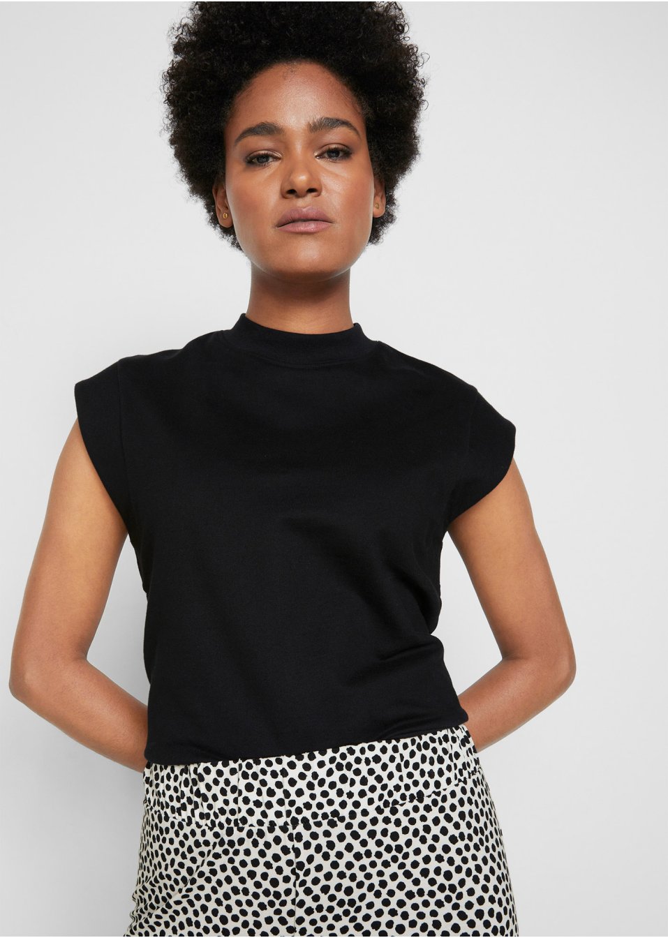 Pantalon palazzo en jersey avec taille confortable, imprimé