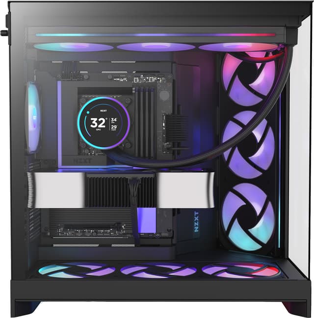 NZXT H9 Flow RGB+ 2025 PC-kabinet (sort)