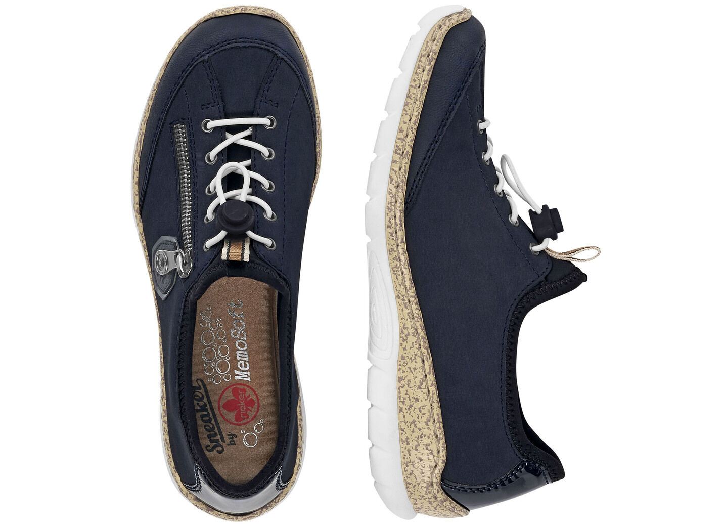 Rieker, sportliche Damen-Sneaker, mit MemoSoft Decksohle