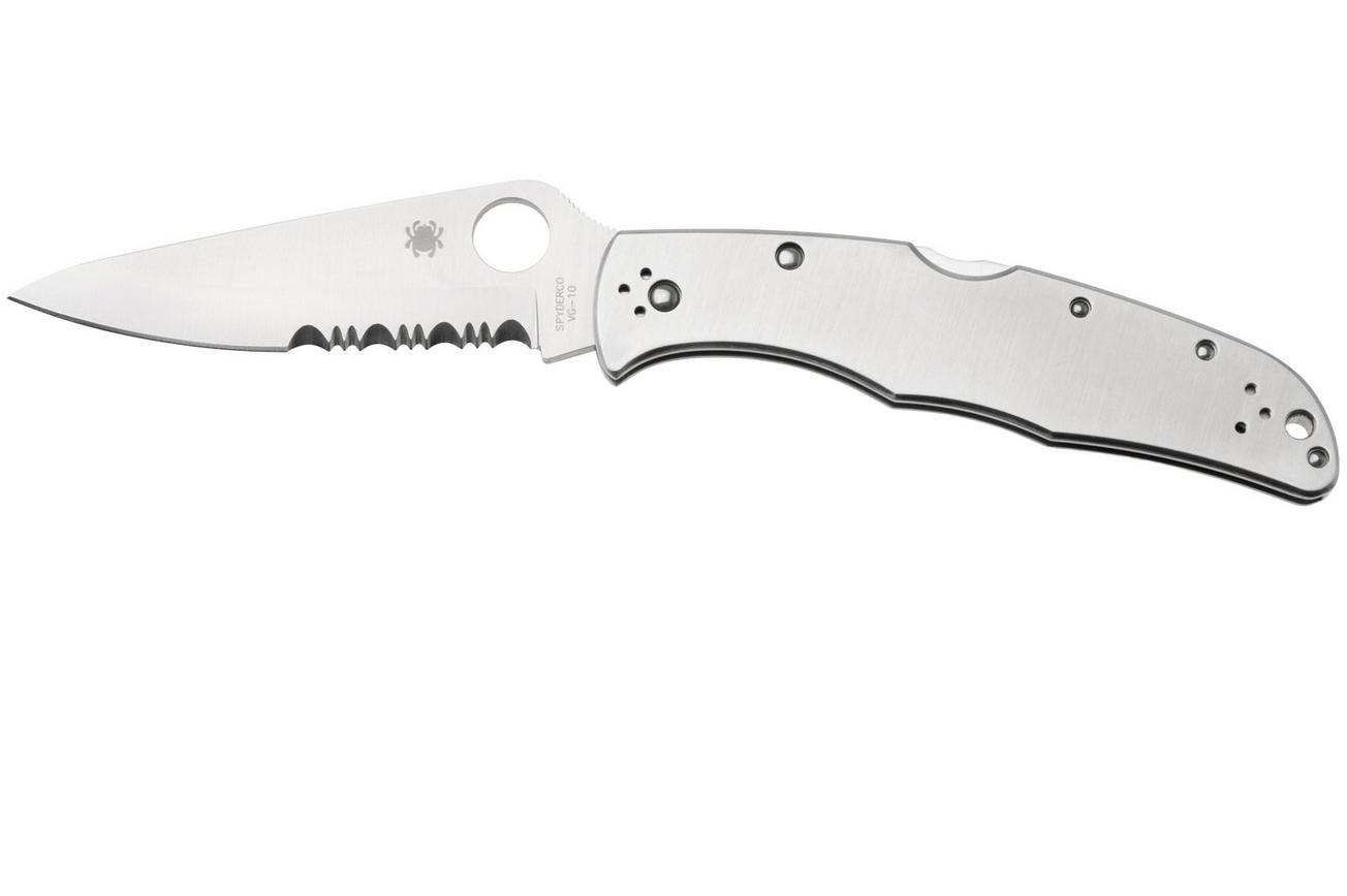 Spyderco Endura 4 Stainless Steel C10PS partly serrated zakmes