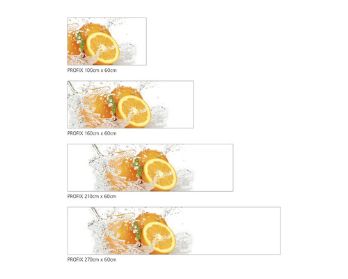 Keukenachterwand mySpotti Profix Aqua-Oranje 100 x 60 cm PX-10060-52-HB