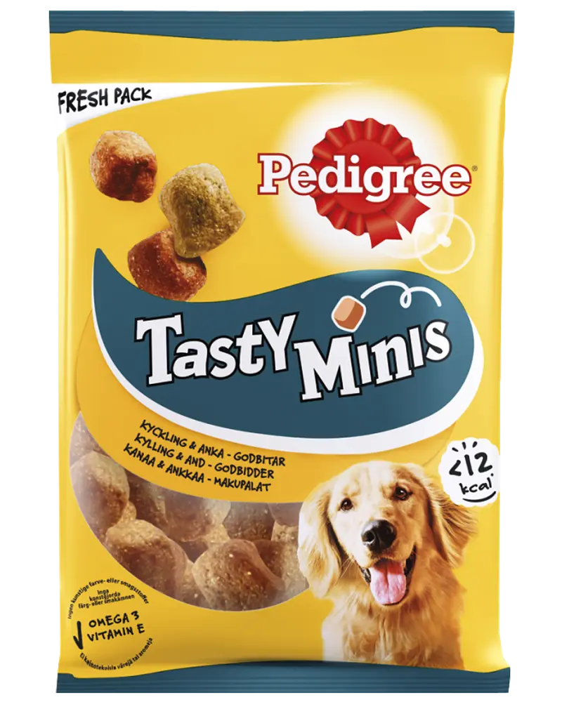 Pedigree Tasty Minis med kylling og and 130 g