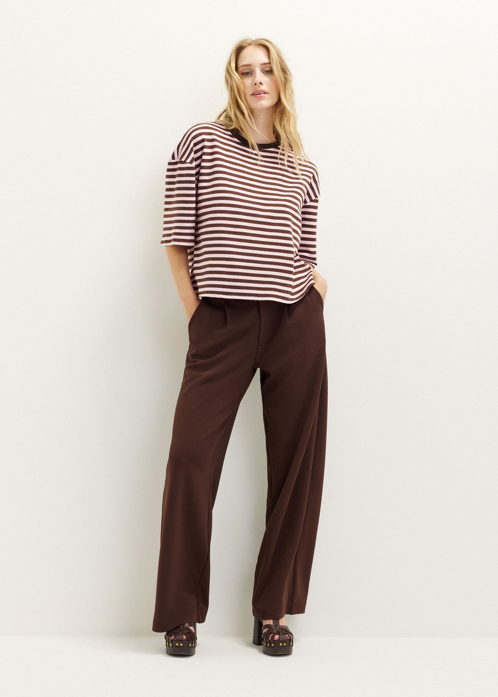 Oversized gestreept T-shirt