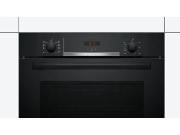 Bosch Serie | 4 HBA534EB0 - Ovn - til indbygning - niche - bredde: 56 cm - dybde: 55 cm - højde: 58.5 cm - med selv-rengøring - Klasse A - sort