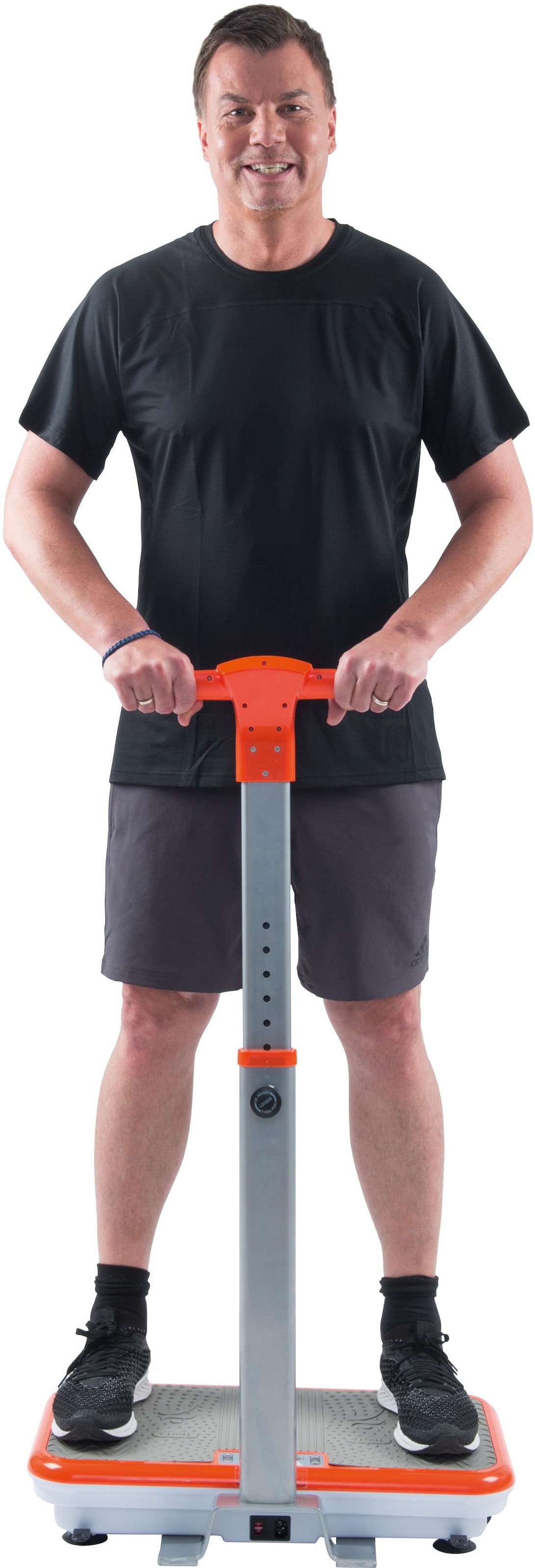 MediaShop Vibrationsplatte »VIBROSHAPER« 200 W 3 Intensitätsstufen Set, mit Trainingsbändern,  mit abnehmbarer Haltestange