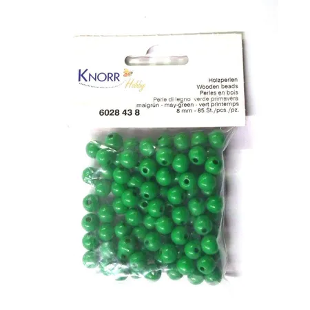 Knorr Prandell Holzperlen 8 mm, maigrün, 85 Stück