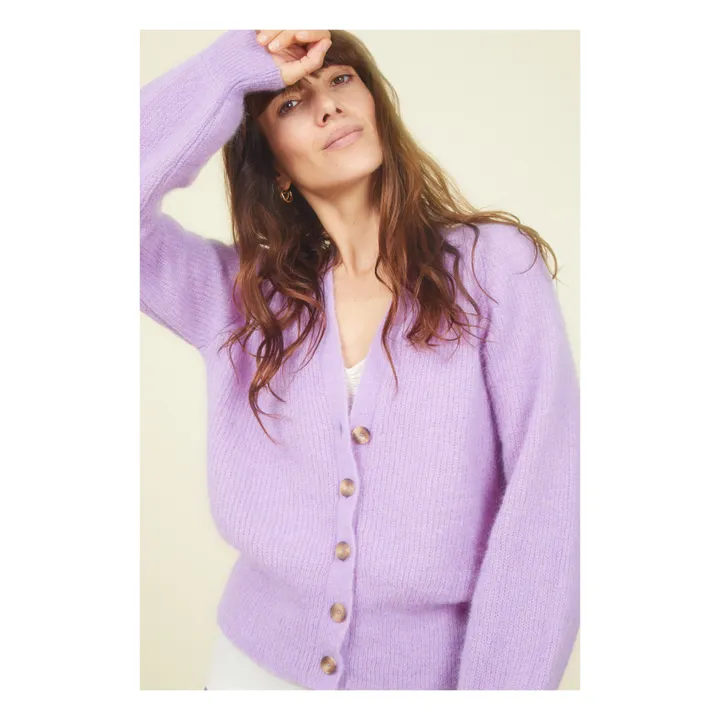 SMALLABLE BASICS Cardigan Femme Alpaga | Lilas
