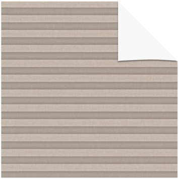 KARWEI dubbel plisségordijn gewoon raam 28671 taupe linnenlook lichtdoorlatend op maat
