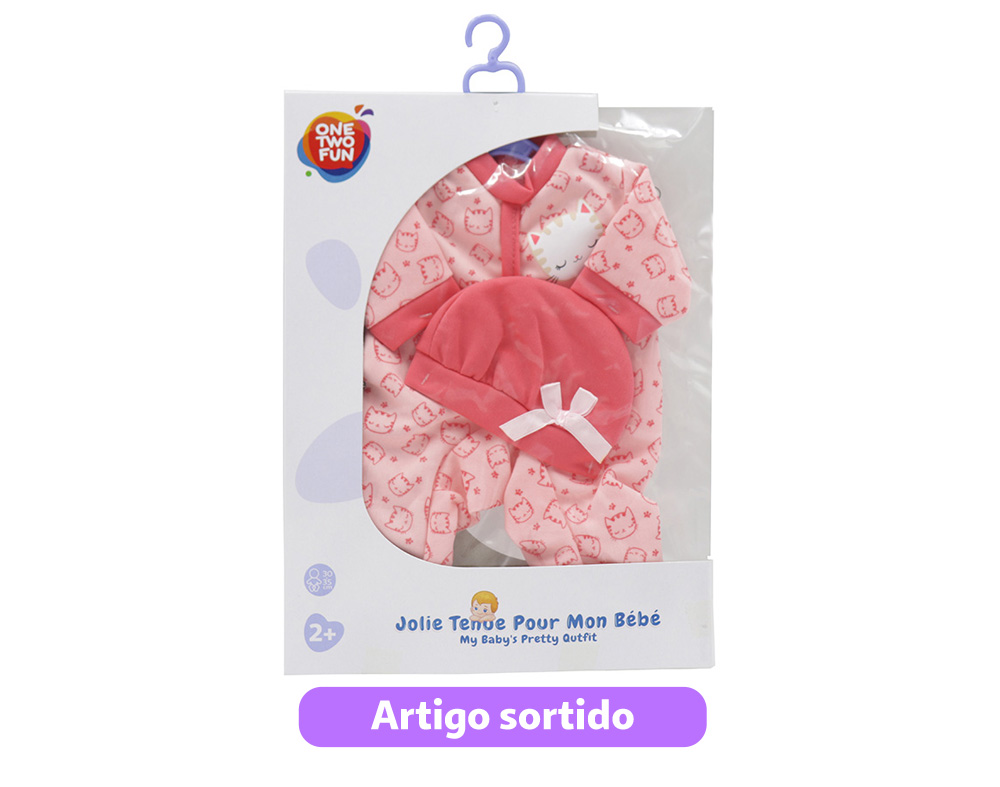 O OUTFIT DO BEBÉ ONE TWO FUN 30-35CM MODELOS SORTIDOS