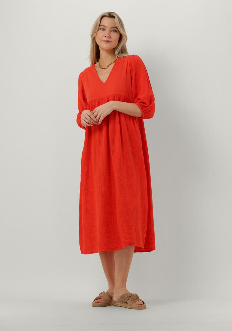 BY-BAR rode by-bar midi jurk katy doppia dress