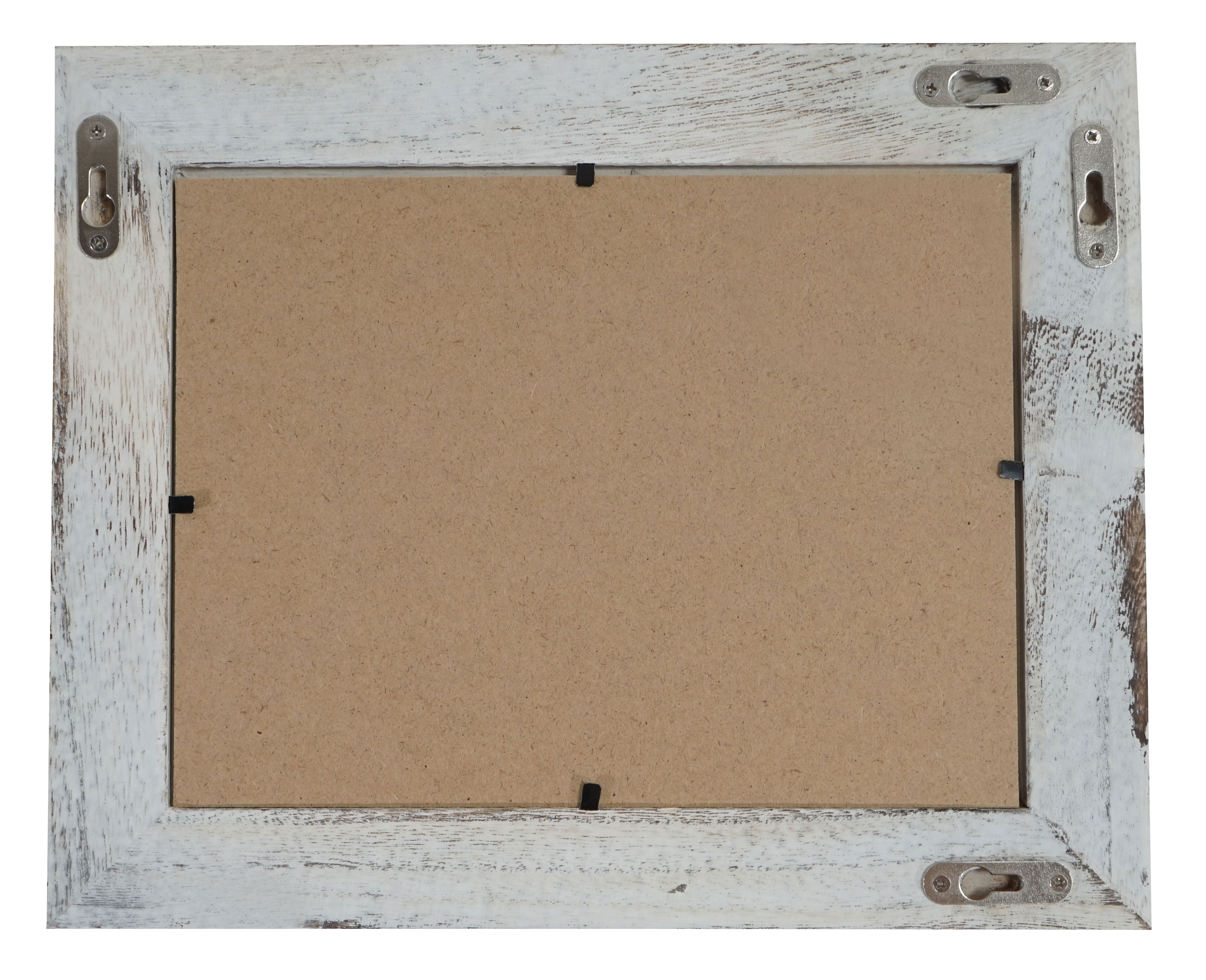 Bilderrahmen H247, Fotorahmen Wand-Rahmen, 19x24cm Shabby-Look Landhaus ~ weiß