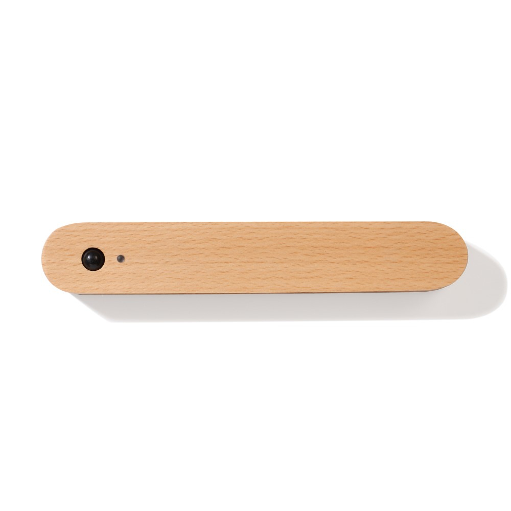 2in1 Magnetische Holz Schlüssel Halterung mit LED Wandleuchte   Lichtsensor - Braun