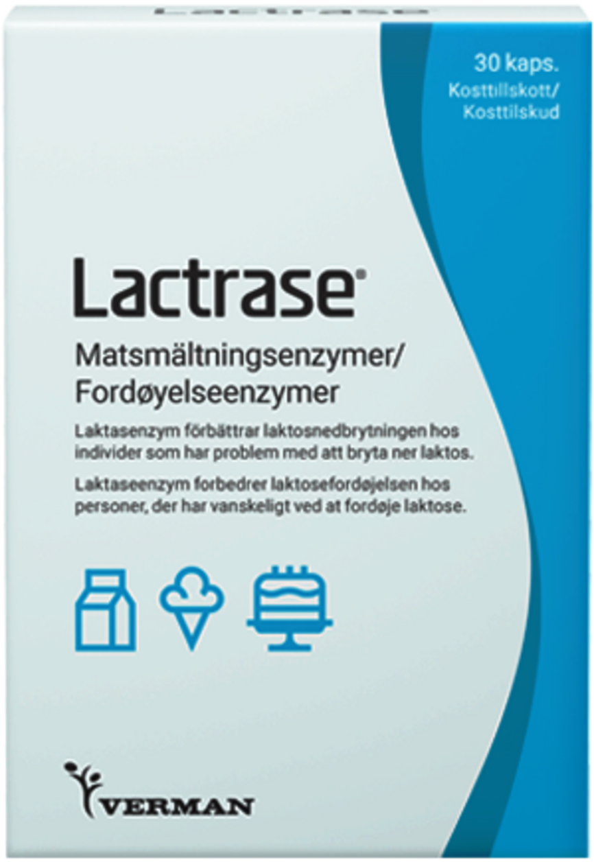 Lactrase Laktaseenzymer 30 kapsler