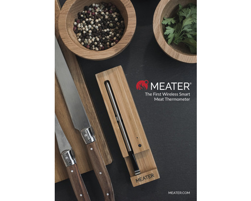 MEATER Vleesthermometer met 10 m Bluetooth-bereik, draadloze slimme vleesthermometer voor oven, grill, keuken en barbecue
