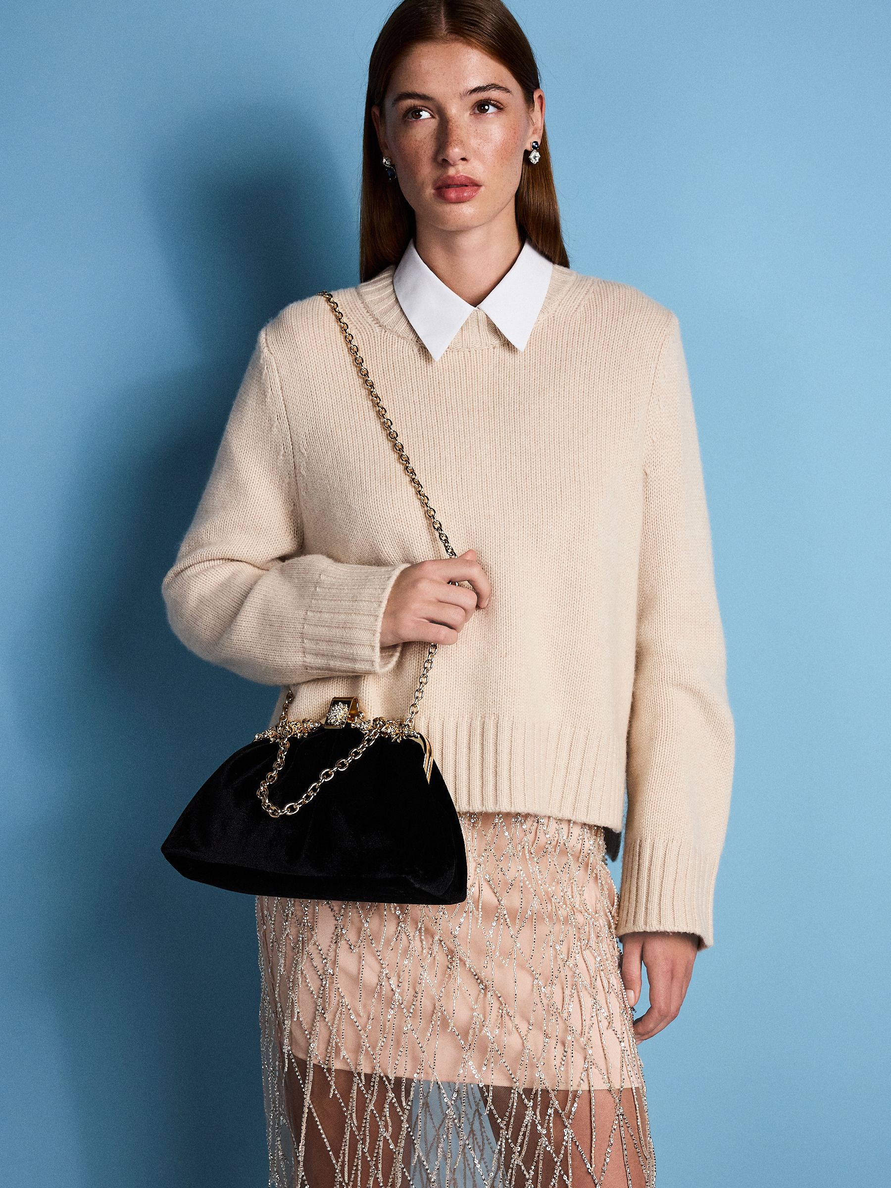Zwart - Tabitha Simmons X Next Lil Velvet Bag
