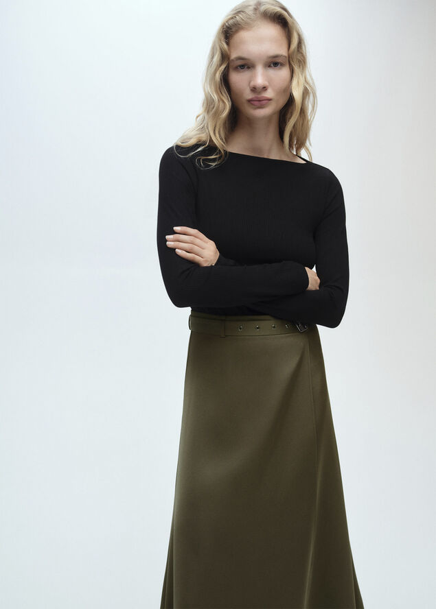 MANGO Combined satin effect dress Beige - khaki