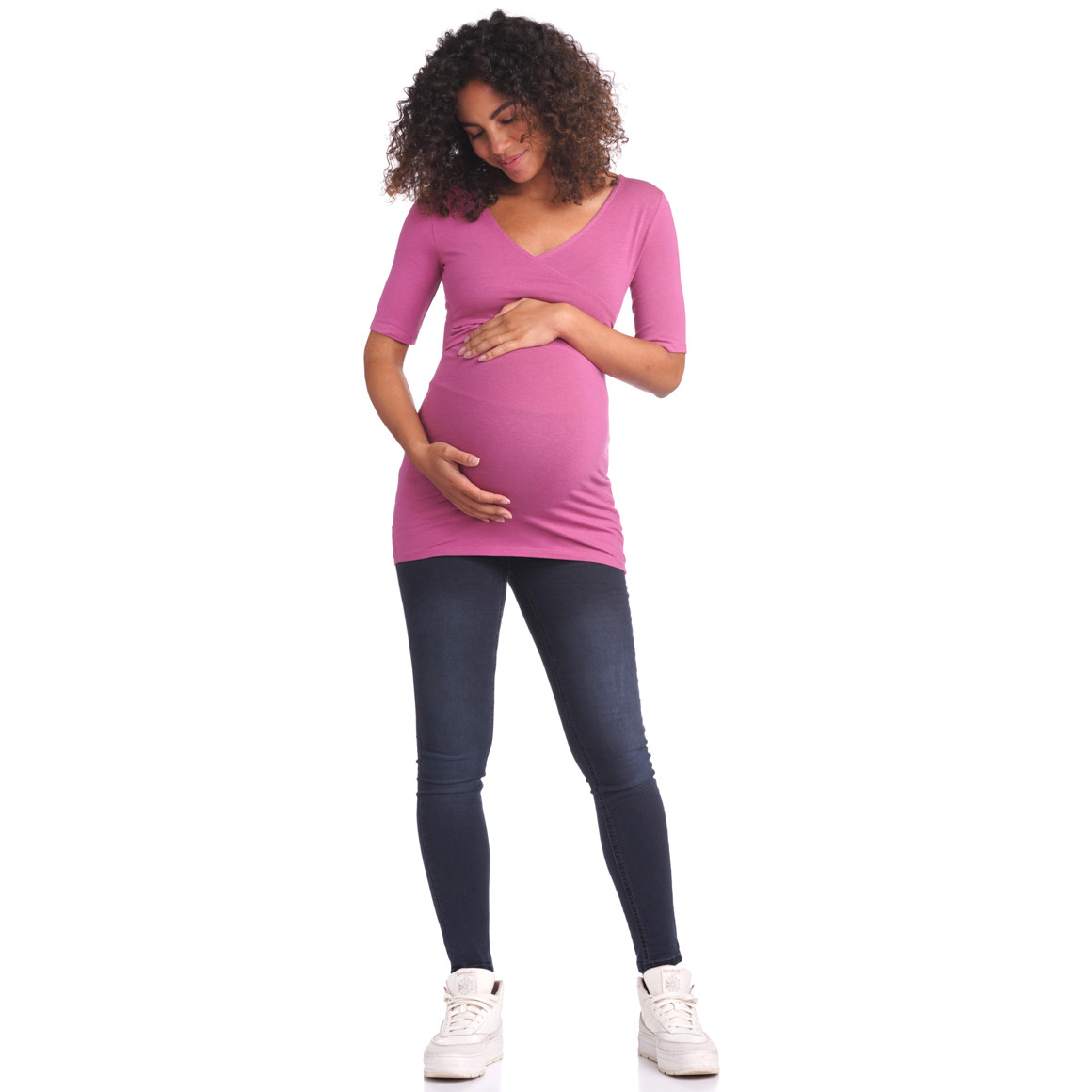 Gina Mama Damen Umstands-T-Shirt mit Stillfunktion beere