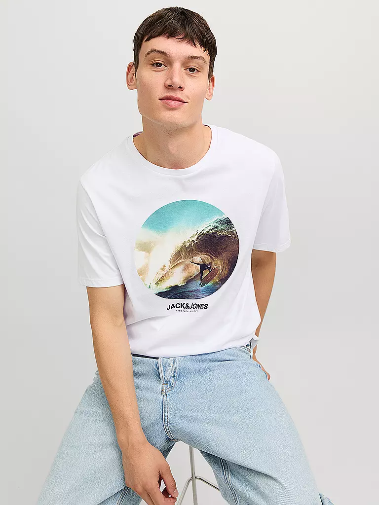 JACK & JONES T-Shirt JJCELLOX weiss