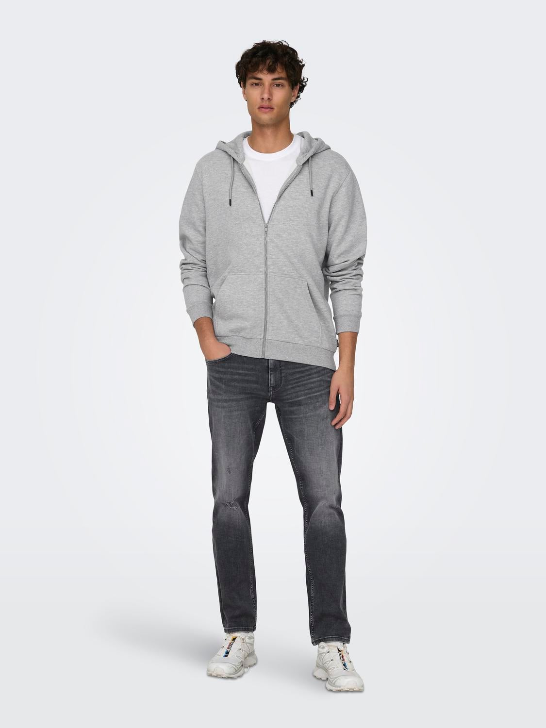 ONSCERES Sweatshirt Light Grey Melange