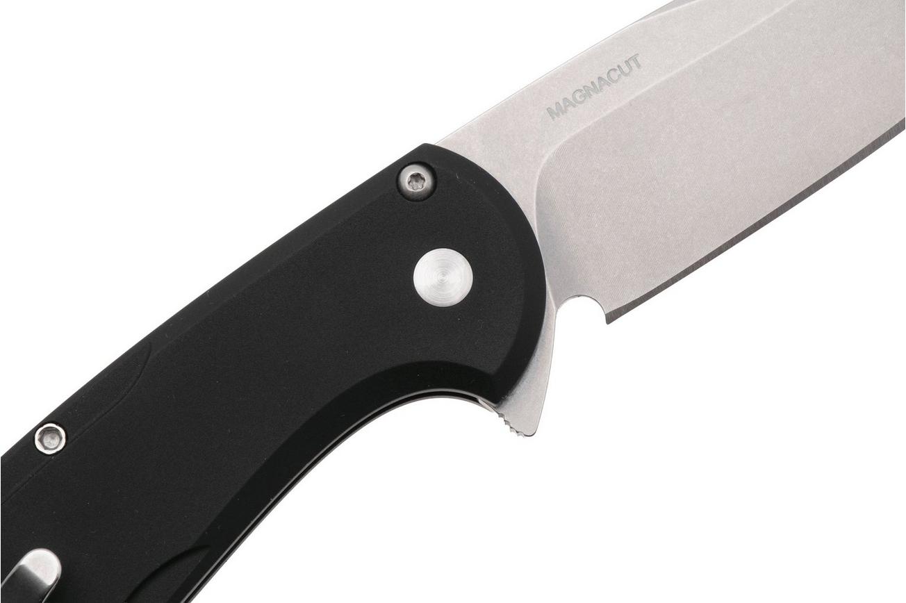 Pro-Tech Cambria 2 CF2101-LTD-TC-RED, Stonewashed CPM MagnaCut, Black Aluminum Techno Carbo Red Inlay, zakmes
