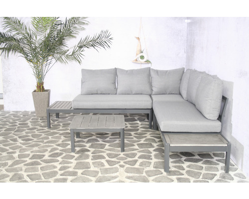 Loungeset tuin lounge lounge zitgroep Leroy aluminium 5 zits 2 delig alu