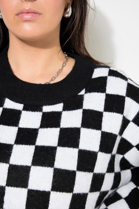 Pullover, Oversize Boxy Shape, Karomuster