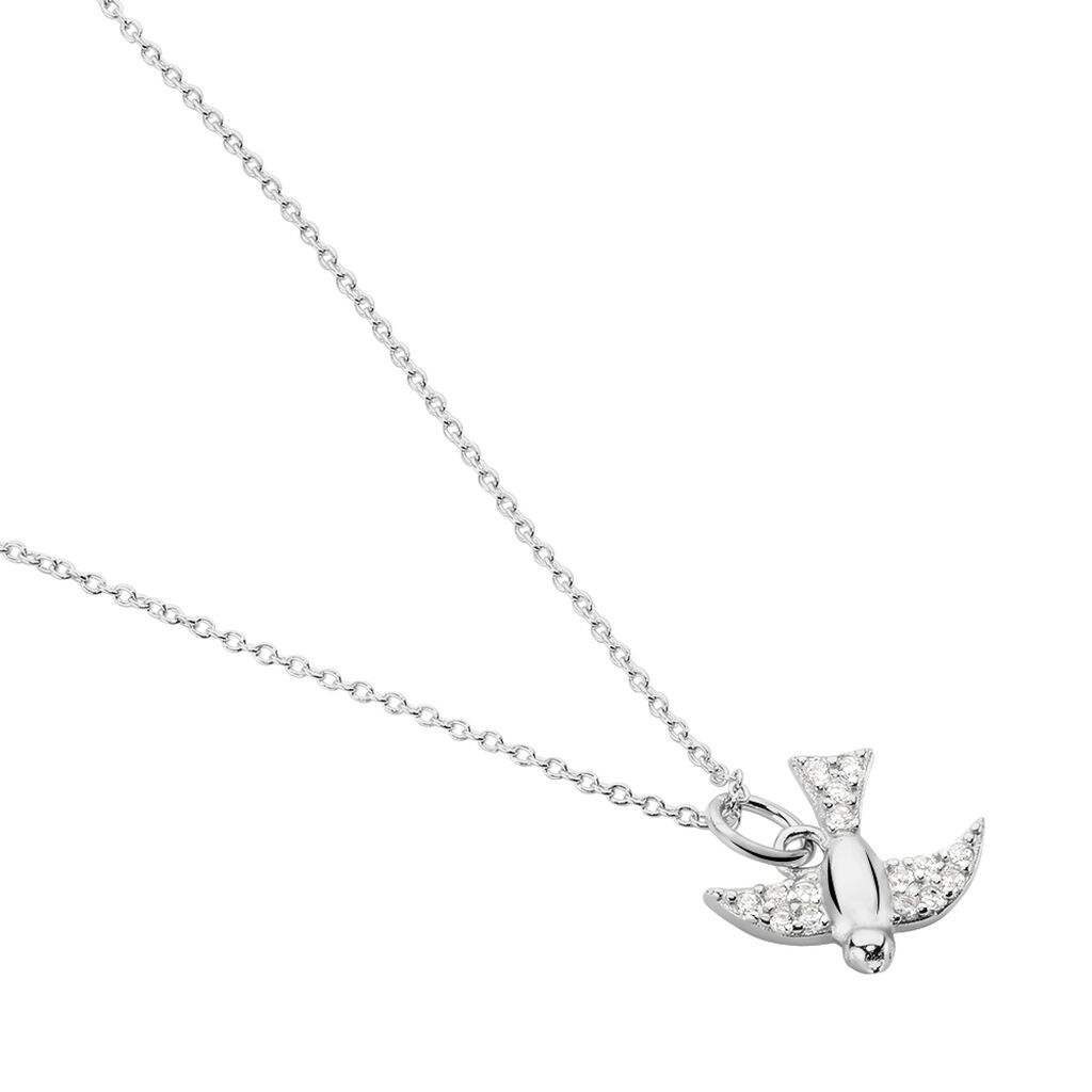 Collier Axella Argent Blanc Oxyde De Zirconium
