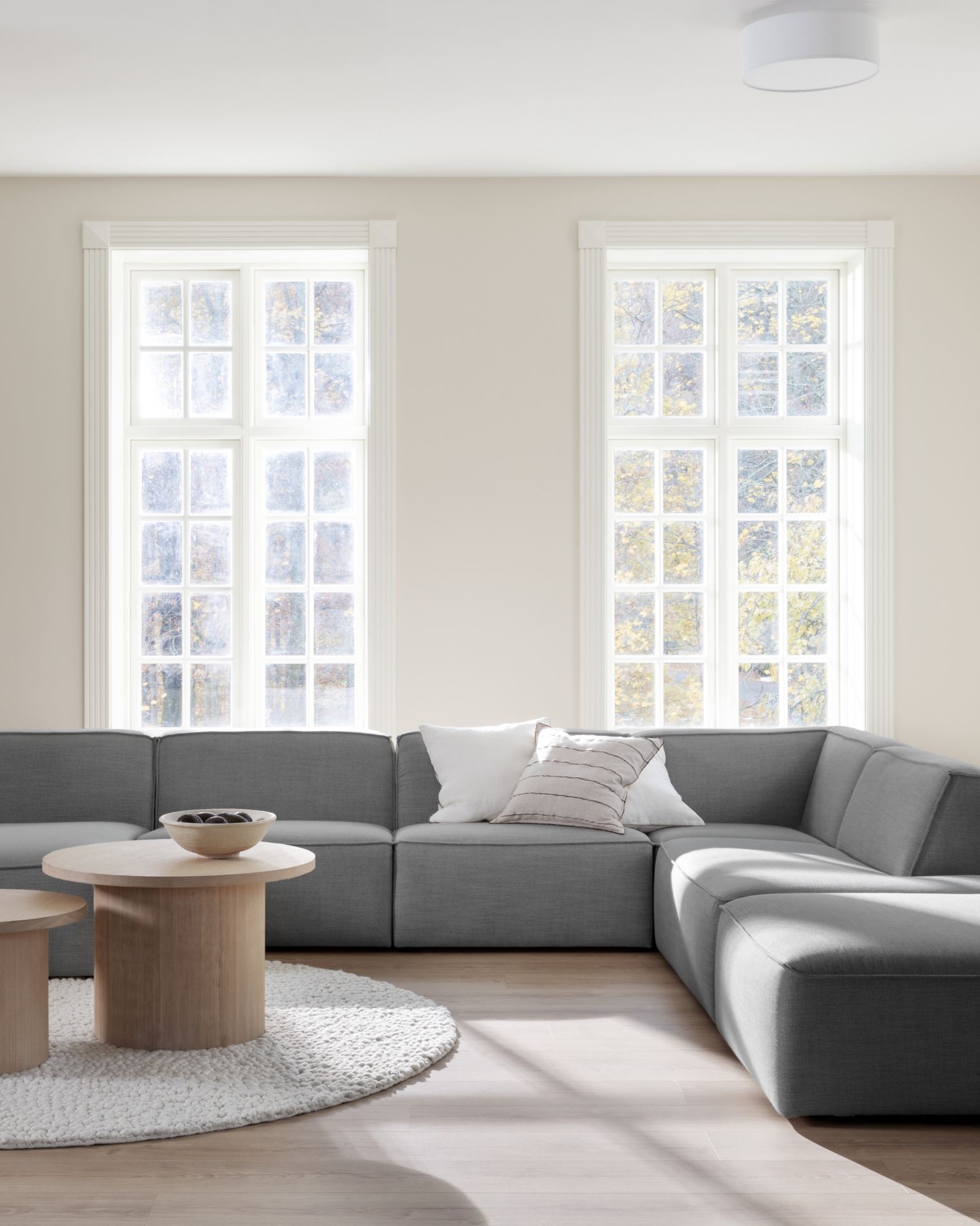 Modulsofa åpen ende høyre grå - 134x93x73 cm