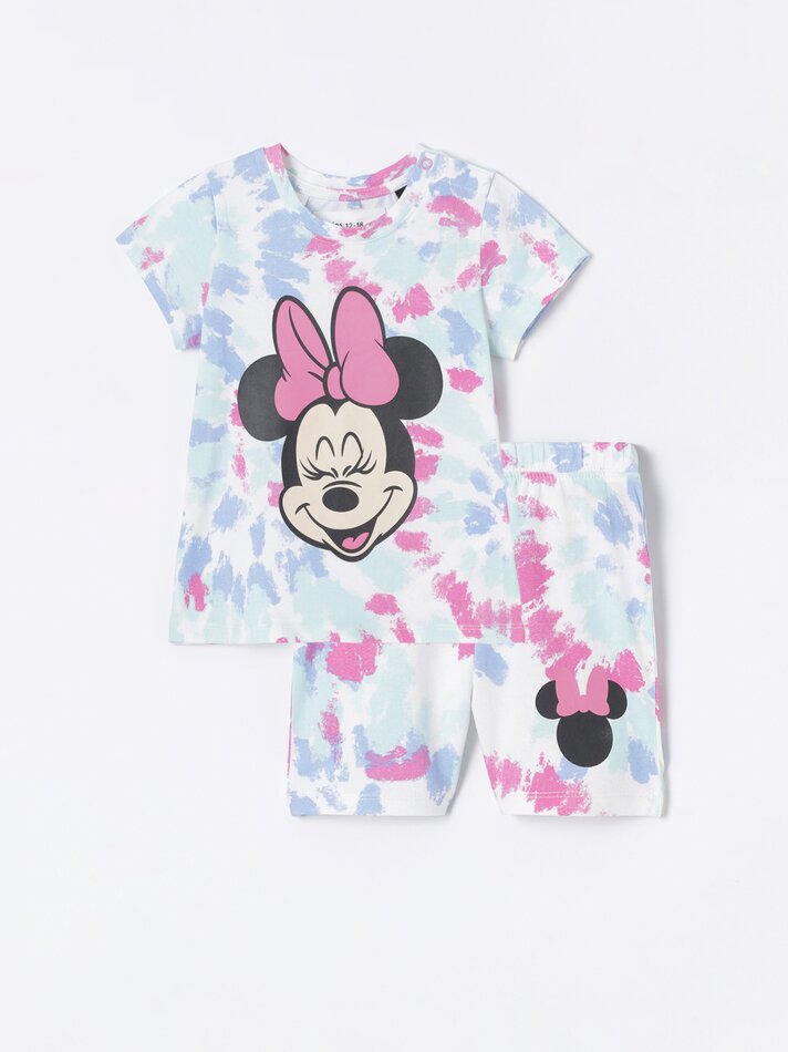 Conjunto de camiseta e shorts da Minnie Mouse ©DS - Turquesa
