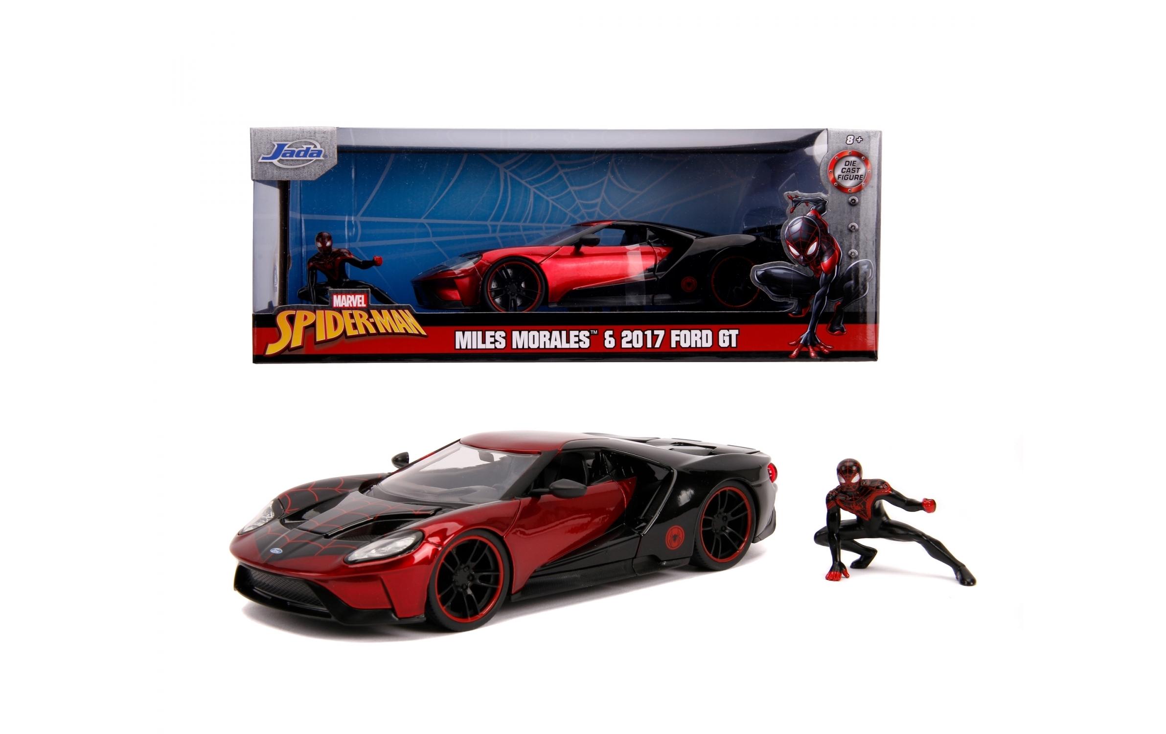 Sportwagen Marvel Miles Morales 2017 Ford GT 1:24Miles Morales 2017 Ford GT Sammlermodell im Massstab 1:24
