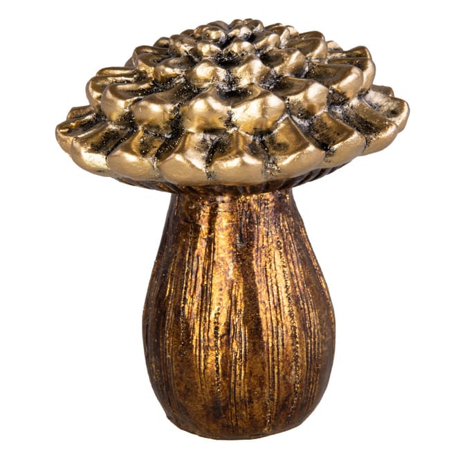 Pilz - groß - schwarz/gold - ca. 11 x 11 x 13 cm