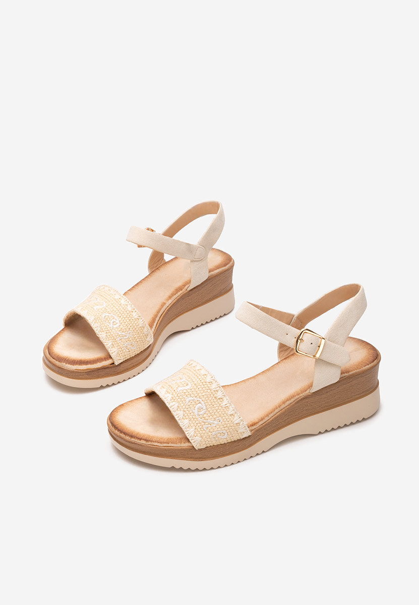 Sandales à semelle orthopédique beige Lavone
