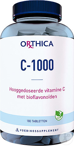 Orthica C-1000 Vitamine C Avec Bioflavonoïdes Complément Alimentaire 180 Comprimés