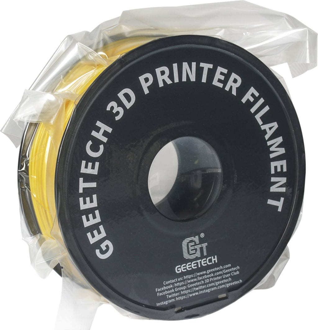 GEEETECH  PLA Yellow, 1,75 mm / 1000 g    Leicht druckbares Filament mit geringen Fertigungstoleranzen