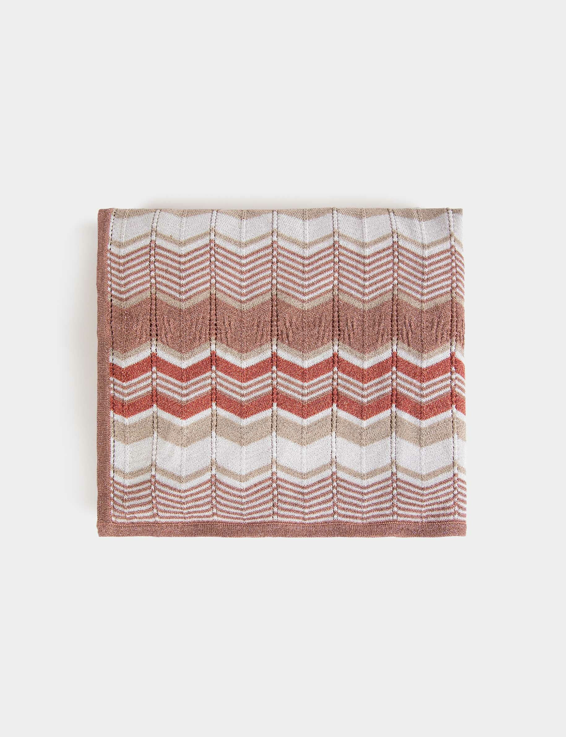 Foulard imprimé chevron rose femme - rose
