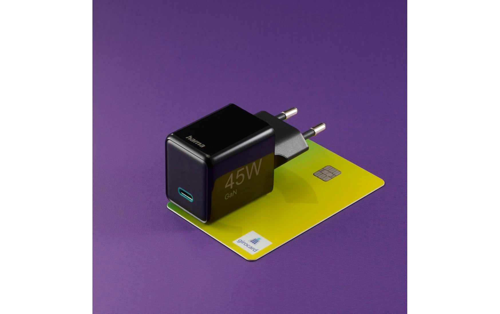 USB-Wandladegerät Gan charger USB-C 45 W SchwarzSuper-Mini-GaN-Ladegerät USB-C