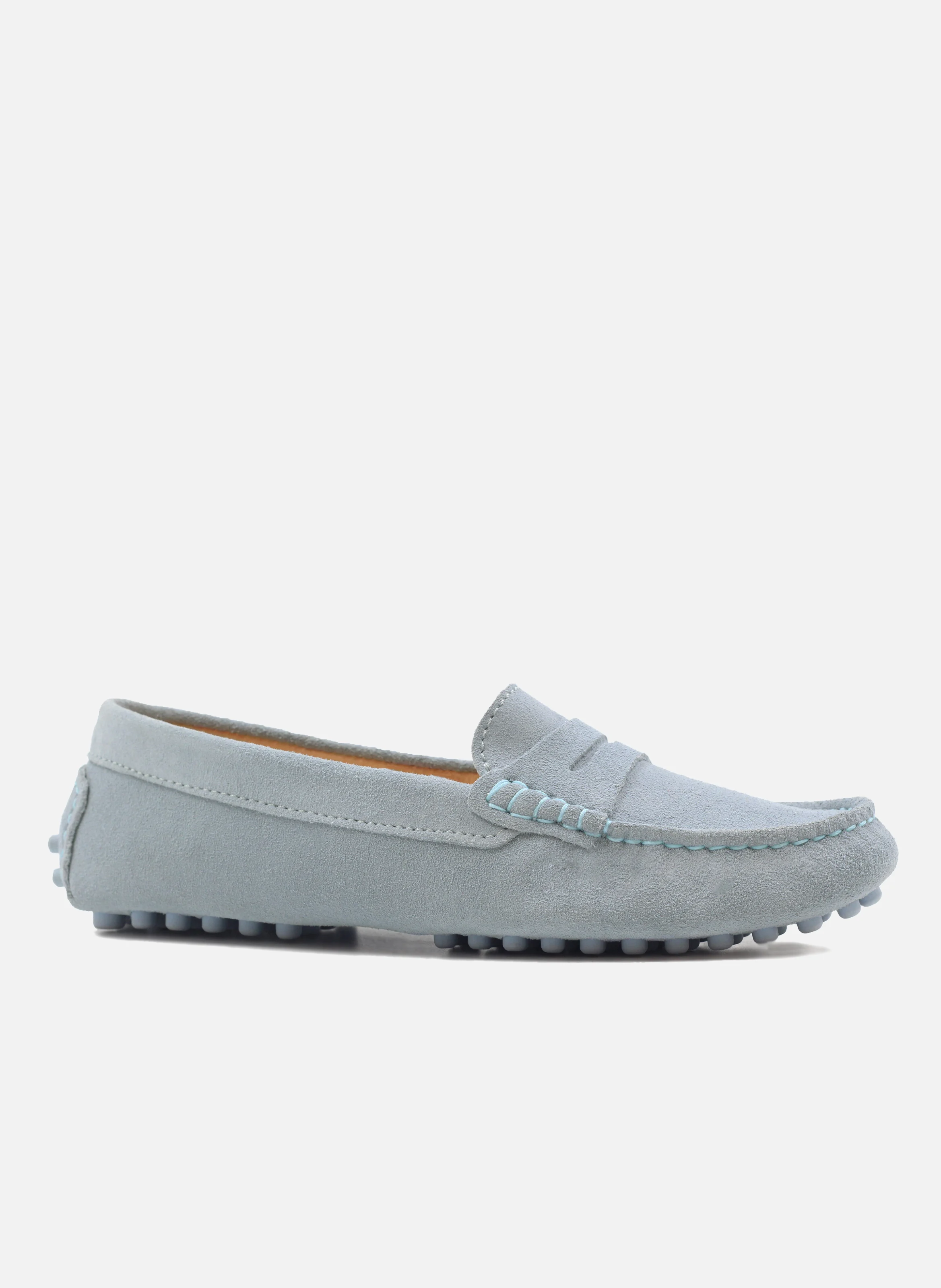 Mocassins femme cuir daim | Bleu