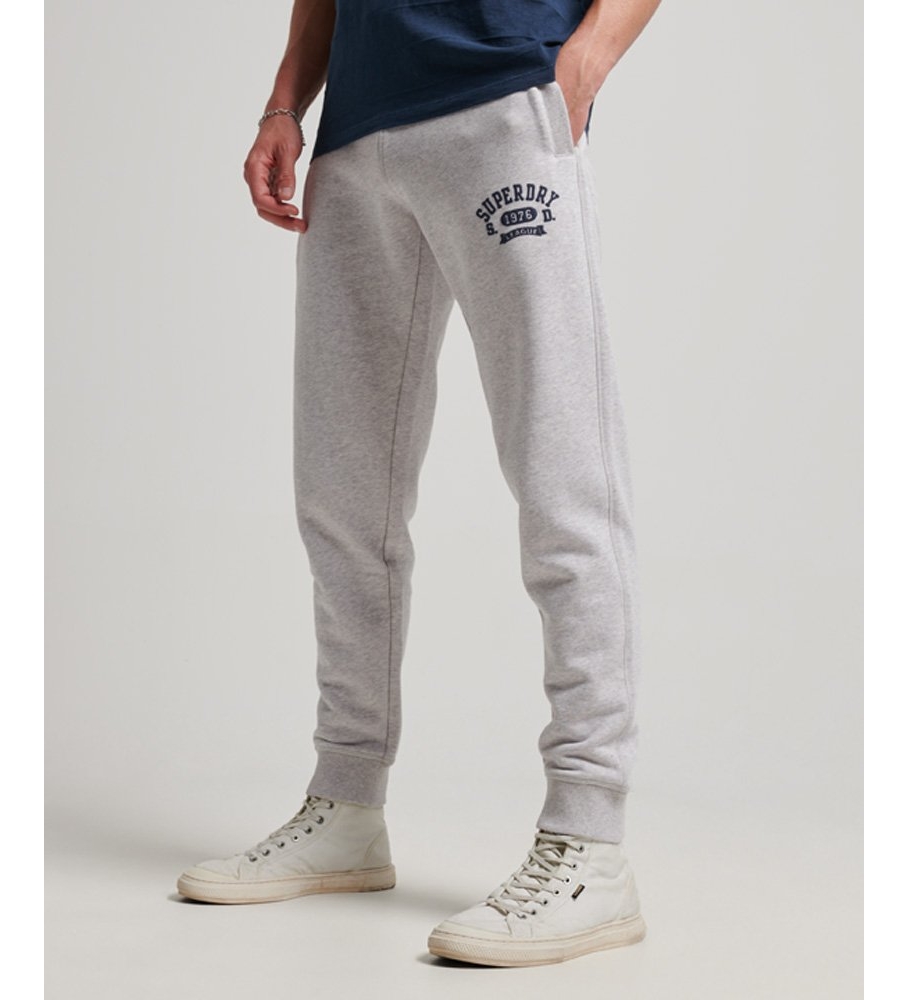 Calça de ginástica esportiva vintage Superdry cinza