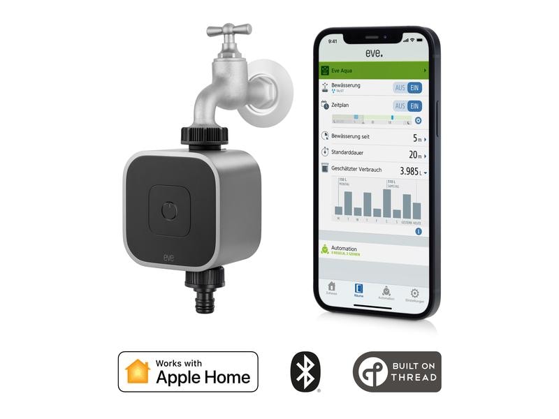 Eve Systems Bewässerungscomputer Eve Aqua Smart Home Smarte Bewässerungssteuerung mit Apple HomeKit