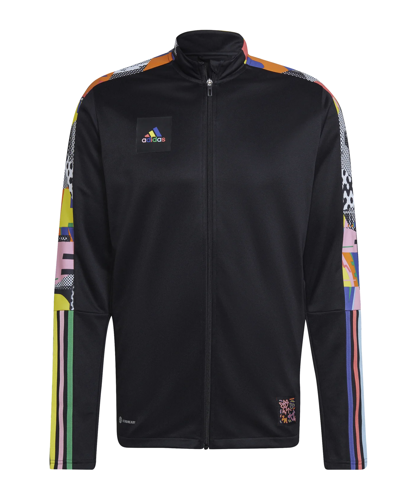 adidas Tiro Pride Trainingsjacke Schwarz Weiss