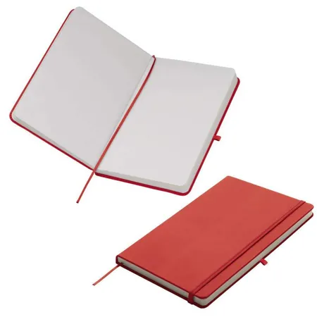 Livepac Office Notizbuch DIN A5, 160 S., blanko, samtweiches PU Hardcover, rot
