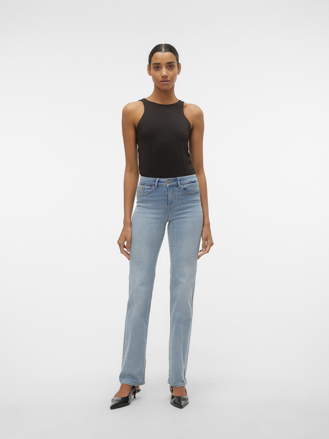 Vero Moda  Mid Rise Straight Fit Jeans