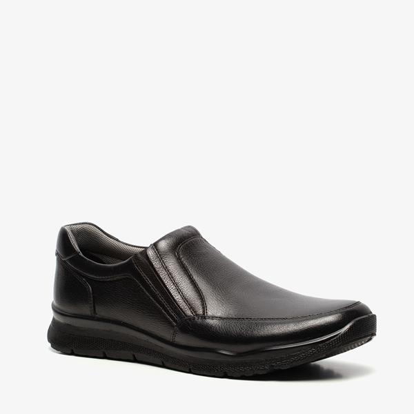 Hush Puppies leren heren instappers zwart